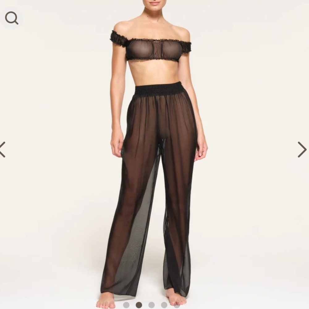 SKIMS ROMANCE CHIFFON SMOCKED PANT